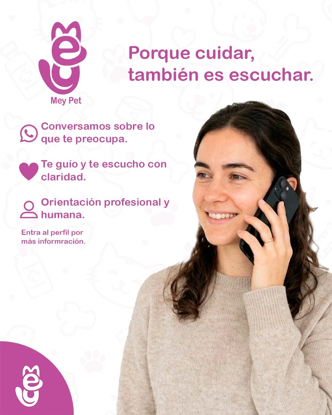 Publicación de MeyPet: Porque cuidar también es escuchar